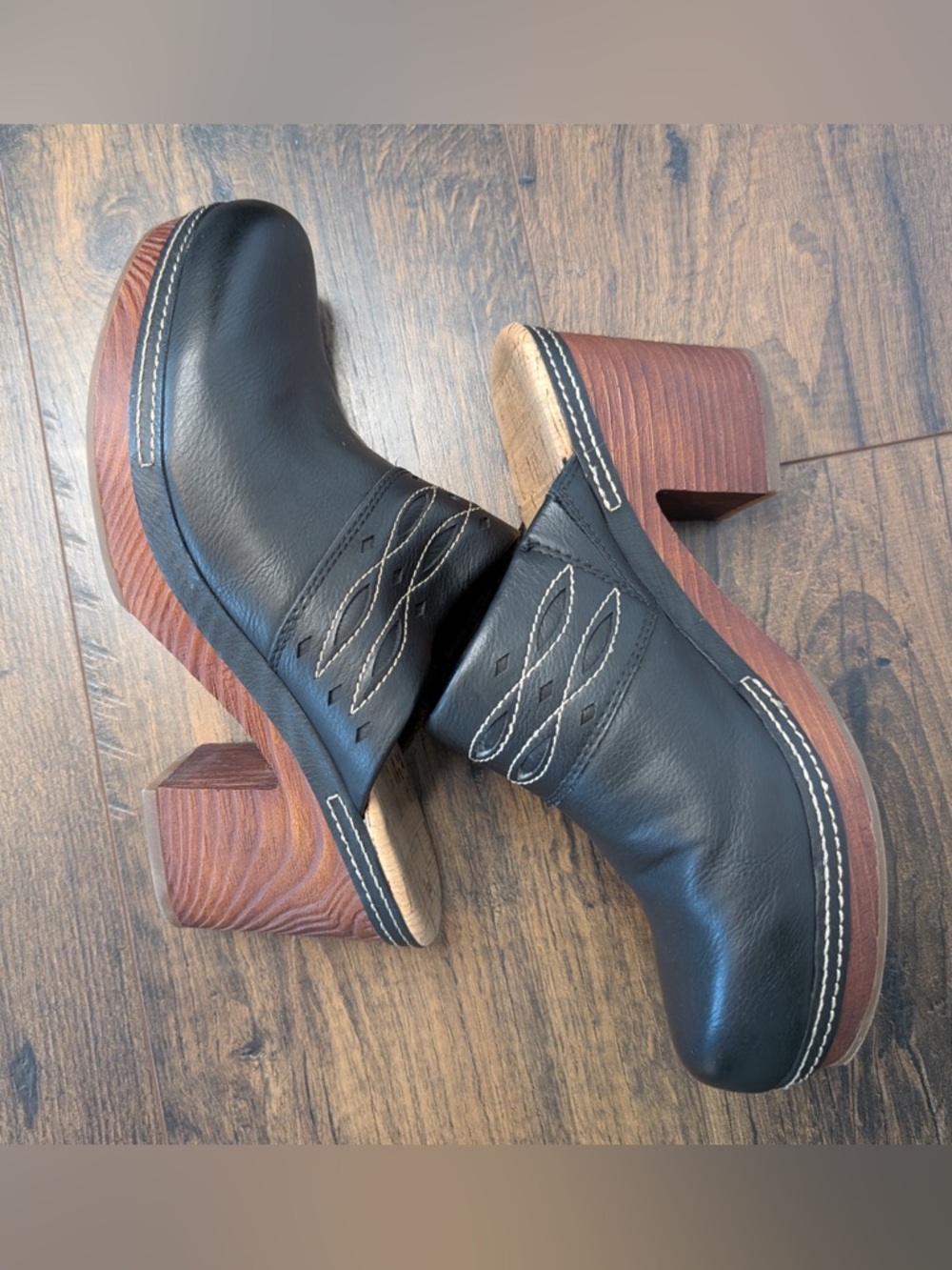 Korks Tina Comfort Clog Black Size 8